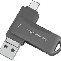 High-speed 1TB USB Flash Drive for Phone & PC. Dual USB3.1 to USB C Memory Stick. Compatible with iPad Pro, Mac Pro, Samsung Galaxy. Black.