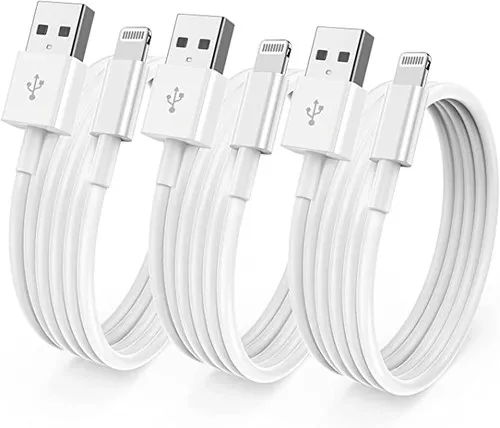 3-Pack Apple MFi Certified Lightning to USB Cable - Fast Charging for iPhone/iPad