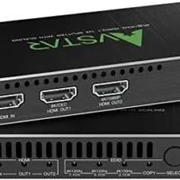 8K@60Hz 4K@120Hz HDMI 2.1 Splitter - Supports Soundbar, HDCP 2.2/2.3 Bypass, Duplicate/Mirror, EDID, Downscale, HDR, Dolby Vision Atmos - 1x2 Out