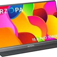 ARZOPA 15.6' Portable Monitor - Full HD Laptop Display with USB C & HDMI - HDR, Eye Care, Smart Cover - for PC, Mac, Phone, Xbox, Switch