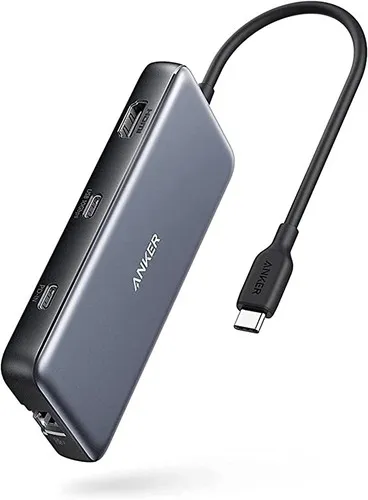 Anker USB-C Hub (8-in-1) with 100W Power Delivery, 4K HDMI, Ethernet, SD & microSD Card Reader - for MacBook Pro and More