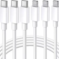 Apple MFi Certified 10FT USB C to Lightning Cable 3Pack for Fast iPhone Charging. Compatible with iPhone 14 13 13 Pro Max 12 12 Pro Max 11 XS XR X 8 iPad. White.