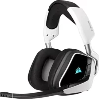 Corsair VOID RGB Elite Wireless Gaming Headset - Immersive 7.1 Surround Sound, Discord Certified, White.