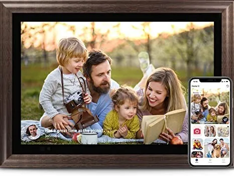 13.3 WiFi HD Touch Screen Digital Photo Frame with 8GB Memory - Share Photos and Videos via AiMOR APP