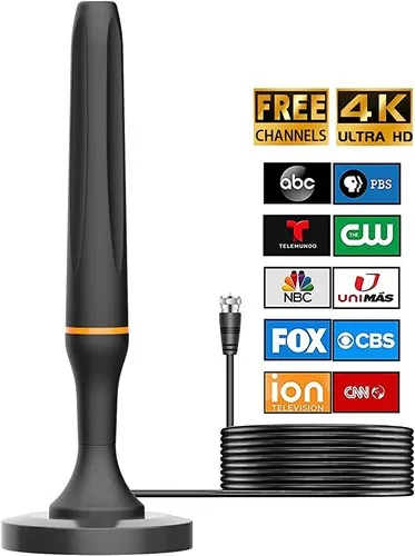 Newest Digital TV Antenna for Smart TV, Strong Magnetic Base, 4K 1080p, Free Local Channels - TV Antenna-A
