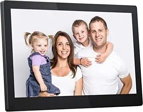 Dragon Touch Classic 15 - 15.6 inch FHD touch screen digital photo frame for instant photo and video sharing via app, email, cloud, wall mount, vertical and horizontal mode.