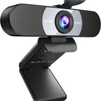 EMEET 1080P HD Webcam C960 with Microphone & Privacy Cover - Clear Video Calls, Noise-canceling Mics - Grey