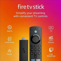 Fire TV Stick with Alexa Voice Remote (includes TV controls), free & live TV without cable or satellite, HD streaming device - Alt text: Stream TV without limits with Fire TV Stick and Alexa Voice Remote.