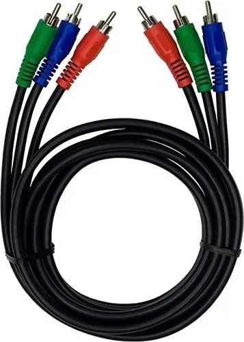 GE Component Video Cable, 6 Feet, Red Blue Green Connectors, Video Only