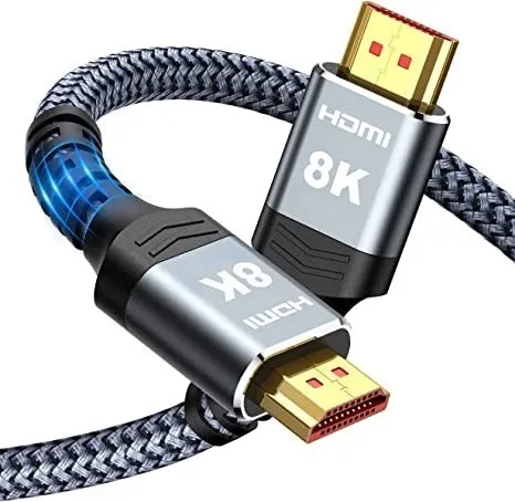 Highwings High Speed 8K HDMI Cable-4K@120Hz, HDCP 2.2 & 2.3, HDR 10, eARC, Dynamic HDR. Compatible with Laptop, Monitor, Roku TV.