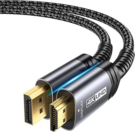 High-Quality JSAUX 4K DisplayPort to HDMI Cable - Enhance Your Visual Experience!