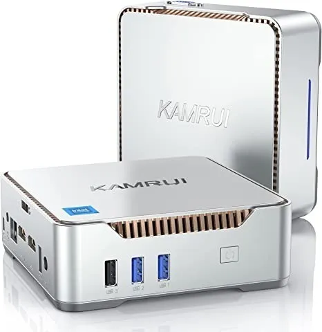 KAMRUI Mini PC with Intel Alder Lake-N95, 16GB RAM+512GB M.2 SSD, Windows 11 Pro, WiFi 2.4G/5G, Bluetooth 4.2, Triple Display, 4K Office Small PC.