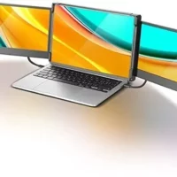 KEFEYA Laptop Screen Extender: Full HD, Dual Monitor on-the-go. HDMI/USB/Type-C Plug and Play for Windows, Chrome & Mac