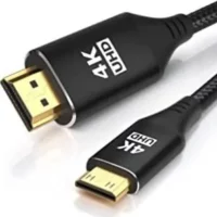 High-speed 4K 60Hz HDMI cable with aluminum shell and braided design for compatibility with cameras, tablets, laptops, and more.