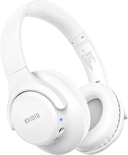 Updated KVIDIO Bluetooth Over Ear Headphones - 65 Hrs Playtime, Deep Bass, HiFi Stereo Sound. Perfect for Travel, Work, Laptop, PC, Cellphone