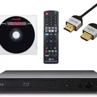 LG BP350 Blu-Ray Disc Player w/ Built-in Wi-Fi, Amazon, Netflix, YouTube + Remote Control, NeeGo HDMI Cable & Lens Cleaner