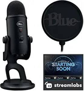 Ultimate Game Streaming Kit with Logitech Blue Yeti Mic, Blue VO!CE Software, Exclusive Streamlabs Themes, and More