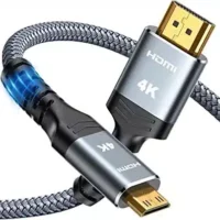 10FT High Speed Mini HDMI to HDMI Cable by Highwings: 4K 60Hz Bi-Directional Cord for HDTV, Tablet, Camera and Camcorder.