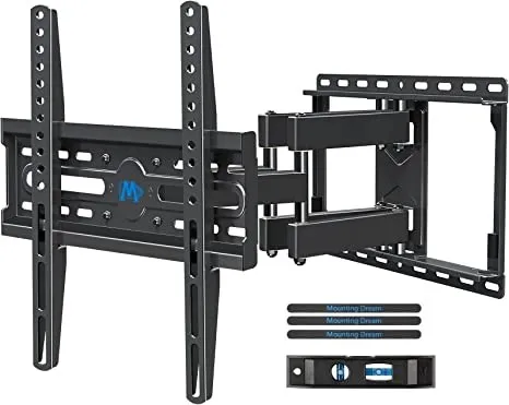 Versatile and Strong TV Wall Mount for 32-65 Inch TVs - Swivel, Tilt, Full Motion, Dual Arms - MD2380