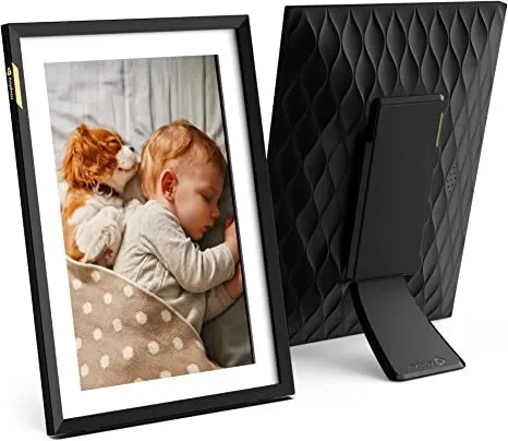 Smart Digital Picture Frame with WiFi - Nixplay W10P - Black Classic Matte - Instantly Share Photos and Videos via Email or App.
