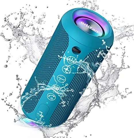 Ortizan Portable Bluetooth Speaker: Waterproof, 24W Stereo, 30H Playtime, Dual Pairing.
