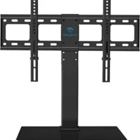 PERLESMITH Universal Swivel TV Stand Base for Large TVs up to 70, with Adjustable Height and Tempered Glass Base - Holds 88lbs.