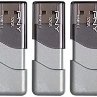 PNY 32GB Turbo Attache 3 USB 3.0 Flash Drive 5-Pack - High Capacity and Speed
