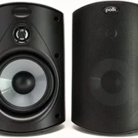 Powerful Bass Outdoor Speakers: Polk Audio Atrium 4, Black, All-Weather, Broad Coverage, Speed-Lock System (Pair)