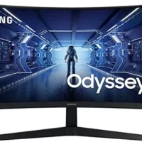 Samsung 34-Inch Odyssey G5 Gaming Monitor - Immersive Curved Screen, High Refresh Rate, and FreeSync Premium.