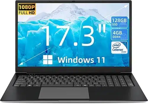 SGIN 17 Laptop with 4GB RAM & 128GB SSD, Windows 11, IPS Display, Intel Celeron Processor, Webcam, HDMI, Dual Wi-Fi, 512GB Expandable