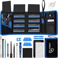 High-Quality Precision Screwdriver Set: STREBITO 142-Piece Kit with Magnetic Tip for Electronics Repair.