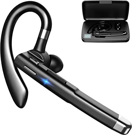 SYNTRAVA Bluetooth Headset: One Ear Earphone with Charging Case and LED Display [YYK-520-1012]