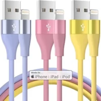 Colorful SwaggWood iPhone Charger 3Pack - Fast Charging Lightning Cable for iPhone 13 12 11 Pro Max XR XS X 8 7 6 Plus SE [Apple MFi Certified]