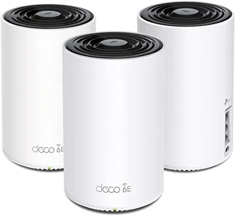 Experience powerful and reliable WiFi coverage with TP-Link's Deco XE75 Tri-Band Mesh System, up to 7200 Sq.Ft, and AI-Driven Mesh technology.