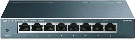 TP-Link TL-SG108: High-Performance 8-Port Gigabit Ethernet Switch for Optimized Network Traffic.