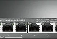 Easy Smart Managed 8 Port Gigabit PoE Switch w/ 4 PoE+ Ports @64W. Sturdy Metal w/ Shielded Ports, Fanless. QoS, Vlan & IGMP. Limited Lifetime Protection