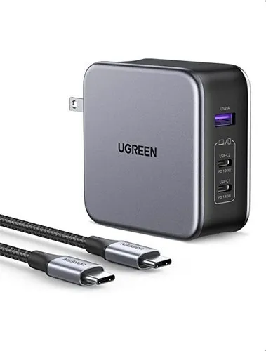Power up your MacBook Pro, Dell XPS or Chromebook with UGREEN's 140W USB C Charger. Foldable, fast, and compatible with PD3.1 PPS, this 3-port GaN charger comes with a 240W cable for ultimate convenience.