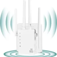 Enhance your WiFi coverage at home with a powerful signal booster - covers up to 12880 sq. ft & 105 devices. 1200Mbps WiFi speed.