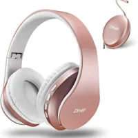 Wireless Foldable Bluetooth Headphones - Crystal Clear Sound and Comfortable Fit (Rose Gold)