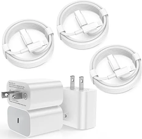 Fast charge your iPhone with Apple MFi Certified 6 pack charger and cable set