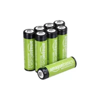 Amazon Basics AA NiMH Batteries - 8-Pack, 2000mAh, Rechargeable.