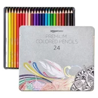 Amazon Basics Colored Pencils - Soft Core - 24 Count