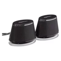 Amazon Basics USB Computer Speakers - Black (Set of 2)