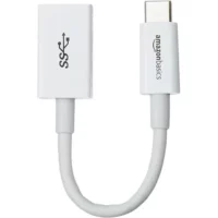 Amazon Basics USB-C to USB 3.1 Adapter - White, Pack of 1