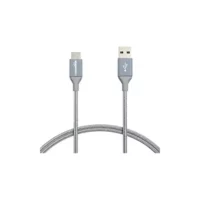Fast Charging USB-C to USB-A Cable - High-Speed, Durable, 3ft, Dark Gray
