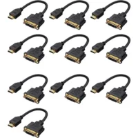CableCreation HDMI to DVI Adapter - 10-Pack, Black