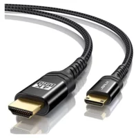 JSAUX Mini HDMI to HDMI Cable 6FT - High Speed 4K Cord